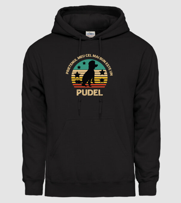 Prietenul meu cel mai bun este un pudel model negru pe tricou