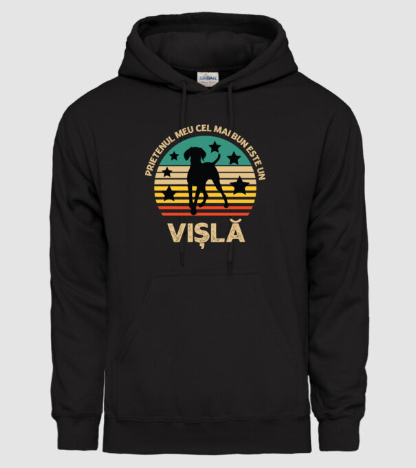 Prietenul meu cel mai bun este o vișlă model negru pe tricou