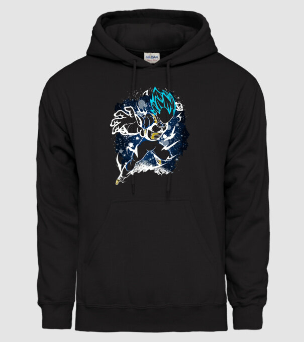 prince vegeta dragonball model negru pe tricou