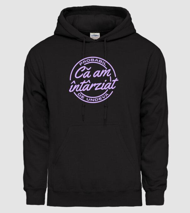 Probabil că am întârziat de undeva model negru pe tricou