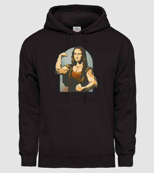 Pumped Mona model negru pe tricou
