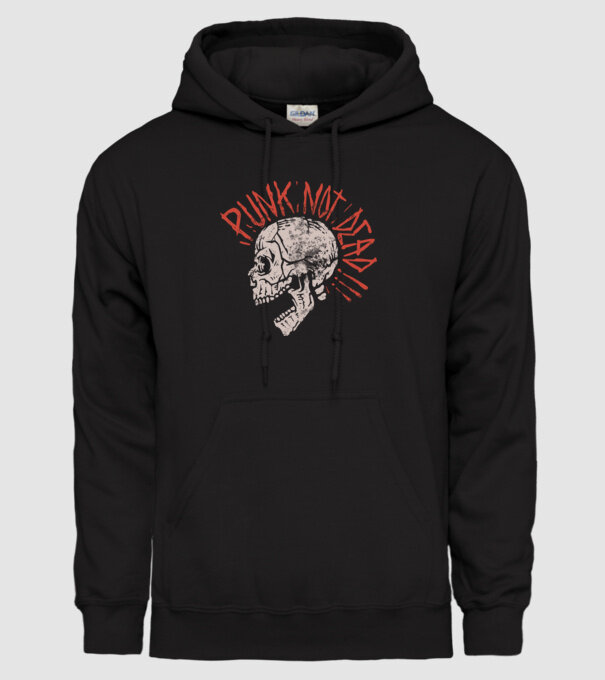 Punk Not Dead model negru pe tricou