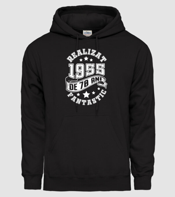 Realizat de fantastic - 1955 model negru pe tricou