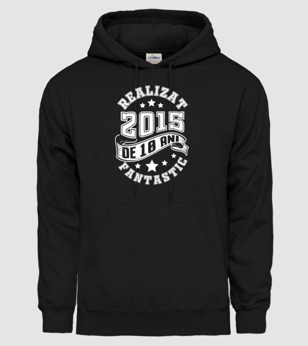 Realizat de fantastic - 2015 model negru pe tricou
