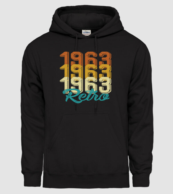 Retro 1963 model negru pe tricou