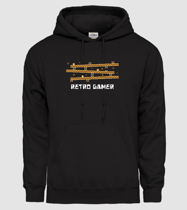 Retro gamer 2 model negru pe tricou