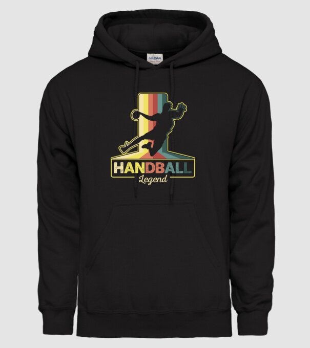 Retro Handball legend model negru pe tricou