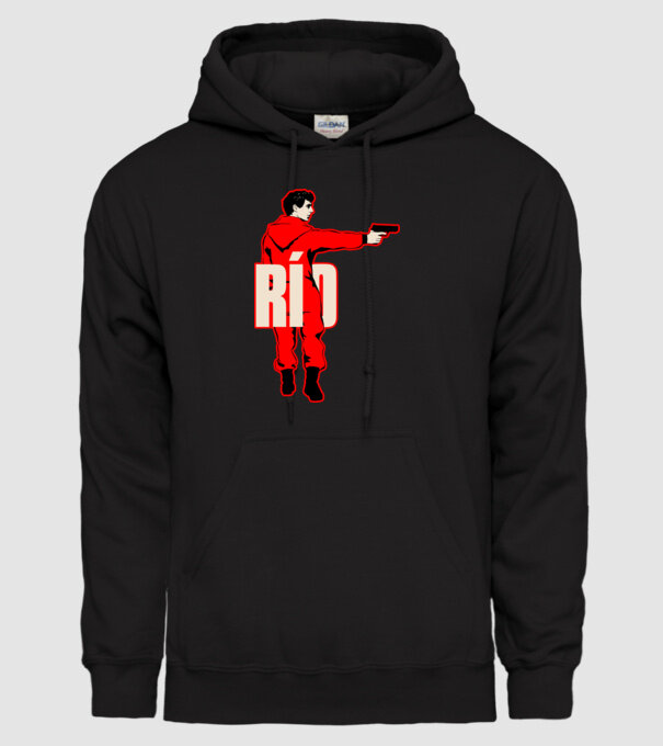 rio la casa de papel model negru pe tricou