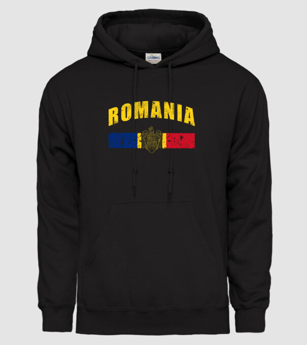 Romania coat of arms model negru pe tricou