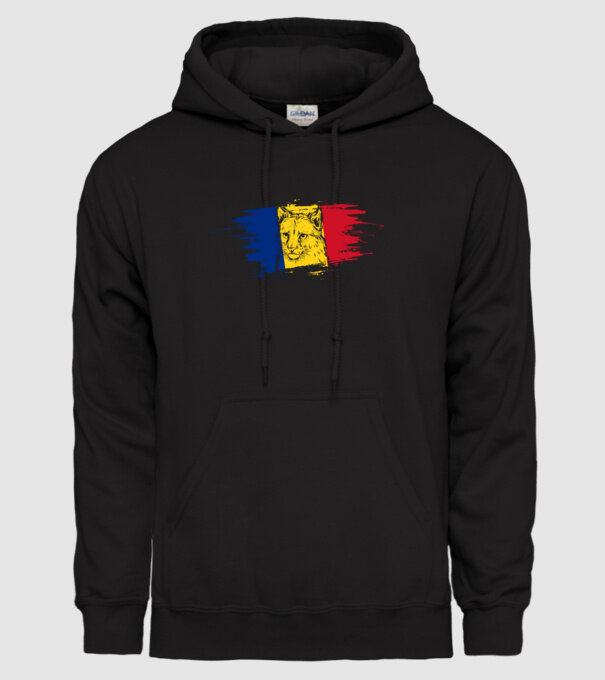 romania eurasian lynx model negru pe tricou
