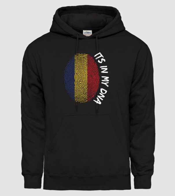 România fingerprint model negru pe tricou
