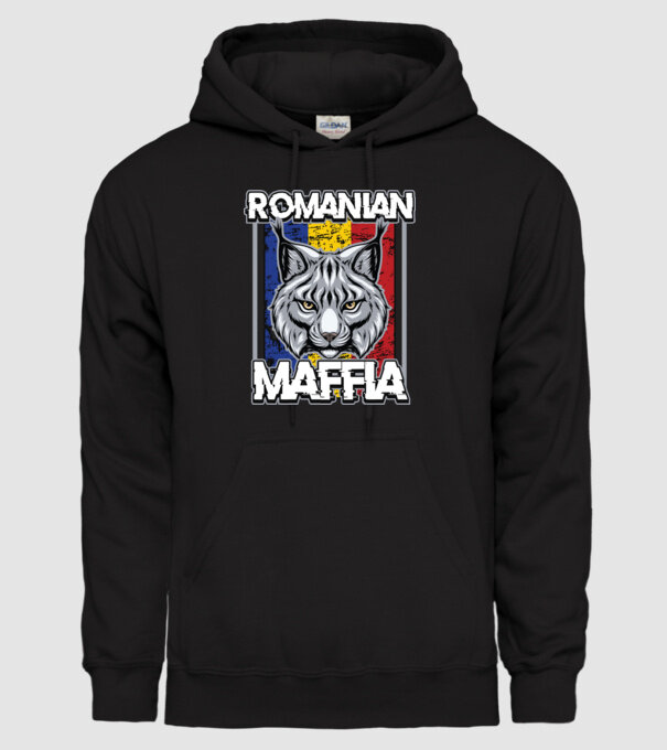 România maffia model negru pe tricou