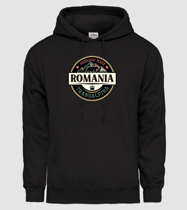 România transalpina model negru pe tricou