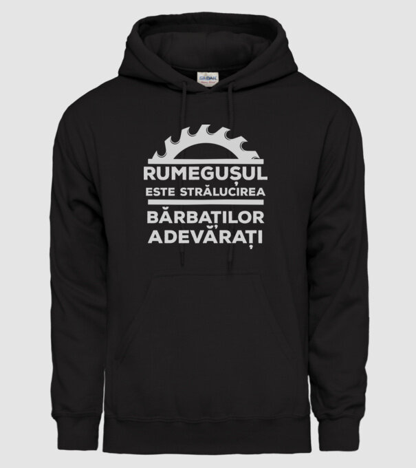 Rumegușul este strălucirea bărbaților adevărați model negru pe tricou