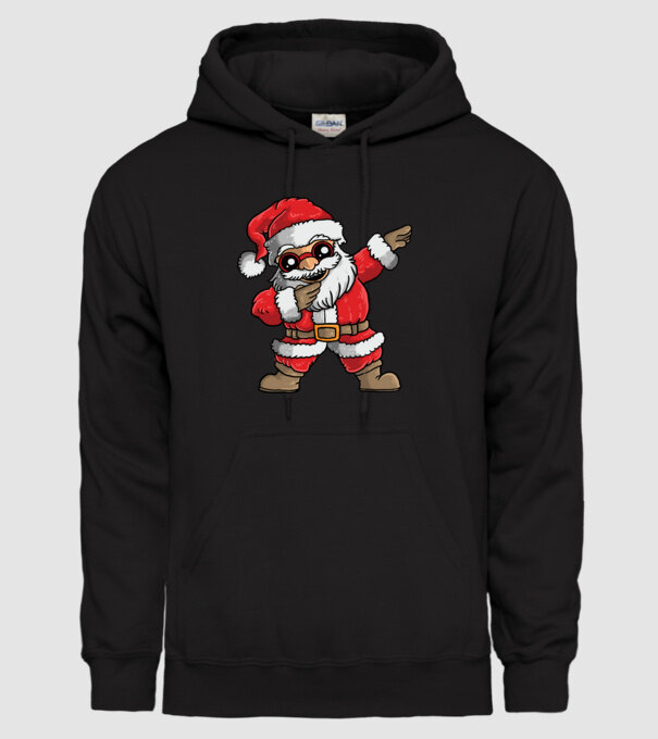 Santa dab model negru pe tricou