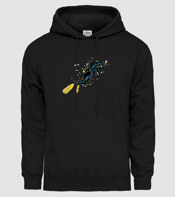 Scuba driver with light model negru pe tricou