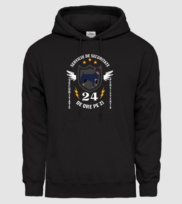 serviciu de securitate - securitate - persistență - 24 de ore pe zi model negru pe tricou