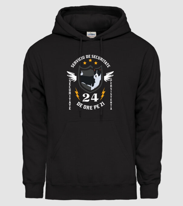 serviciu de securitate - securitate - persistență - 24 de ore pe zi model negru pe tricou