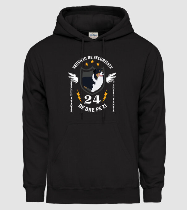 serviciu de securitate - securitate - persistență - 24 de ore pe zi model negru pe tricou