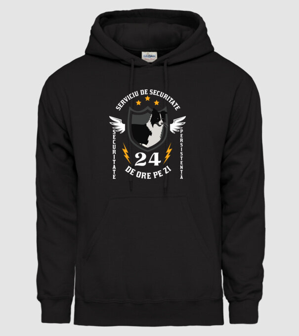 serviciu de securitate - securitate - persistență - 24 de ore pe zi model negru pe tricou