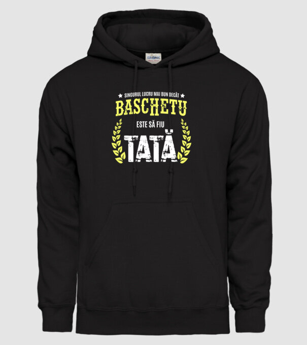 Singurul lucru mai bun decât baschetul este să fiu tată model negru pe tricou