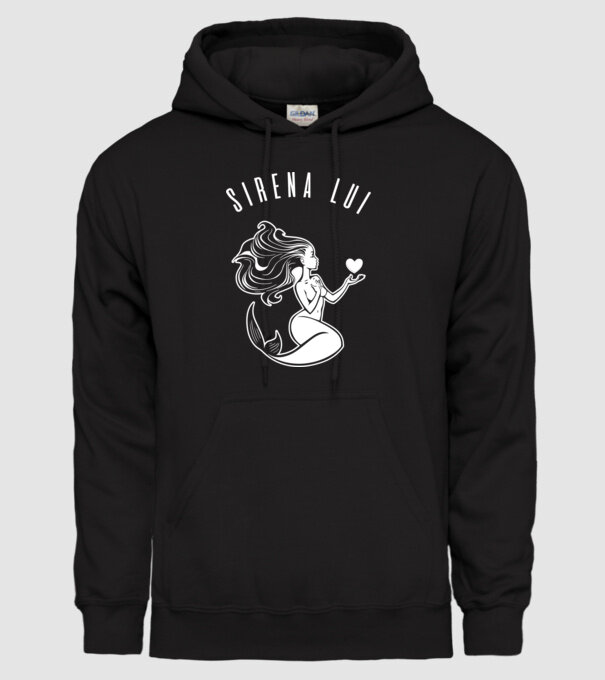 Sirena lui model negru pe tricou