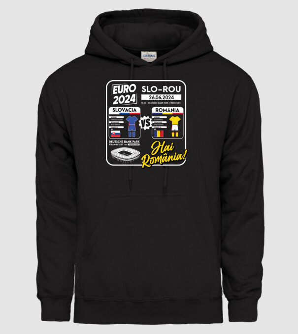 SLO-ROU euro 2024 calendar model negru pe tricou
