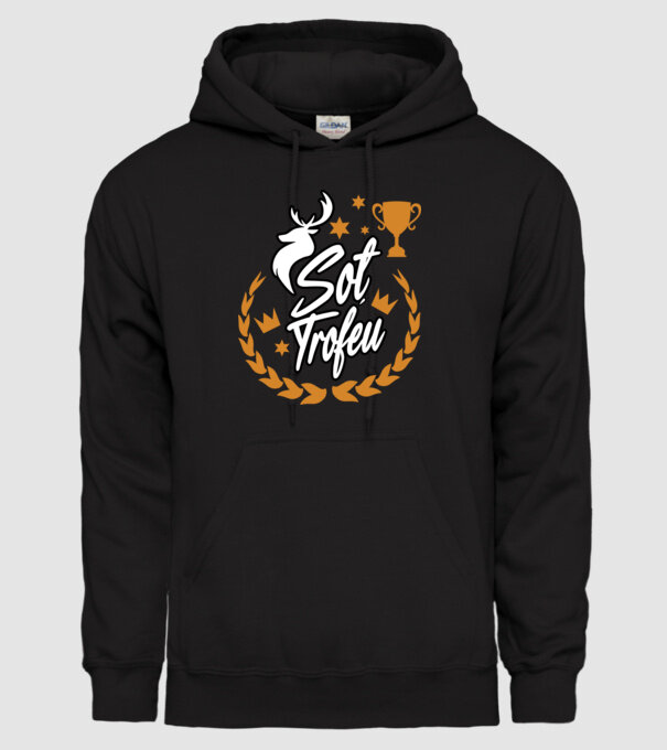 Soț trofeu model negru pe tricou