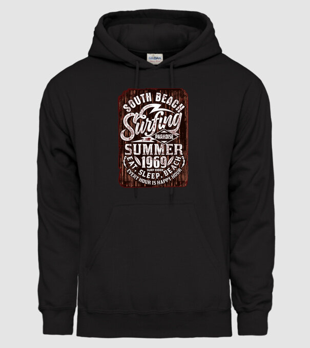 South Beach model negru pe tricou