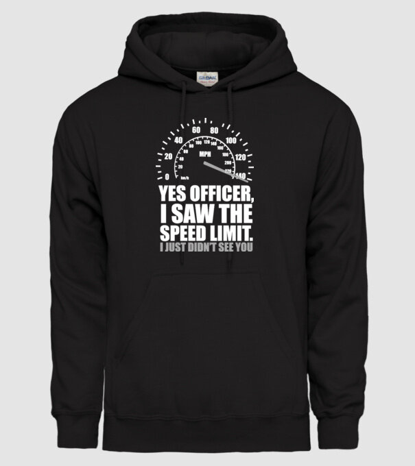 Speed limit model negru pe tricou