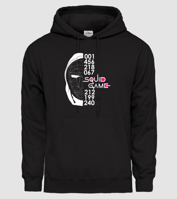 squid game numbers model negru pe tricou
