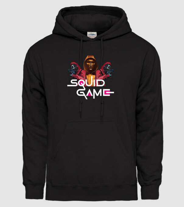 squid game poster model negru pe tricou