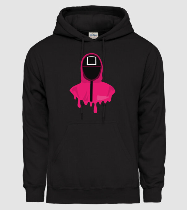 squid game square model negru pe tricou