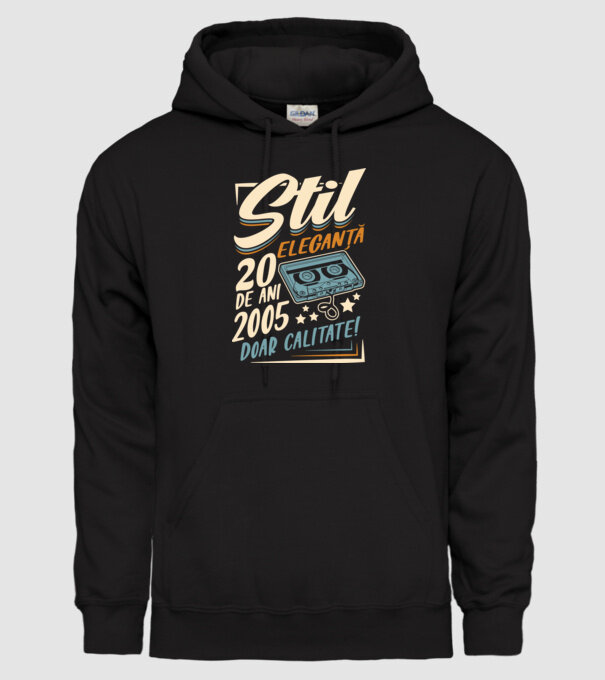 Stil eleganta 2005 model negru pe tricou