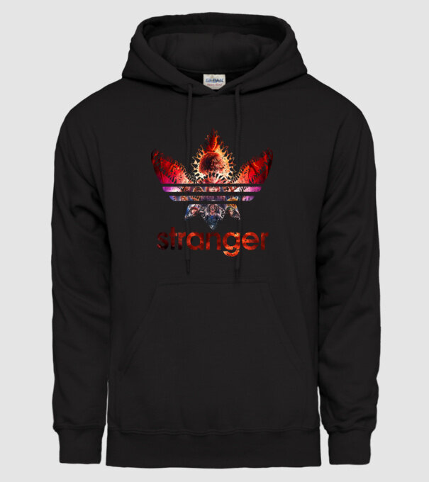 stranger logo poster model negru pe tricou