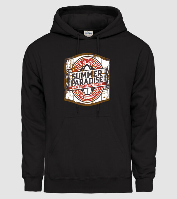 Summer Paradise model negru pe tricou