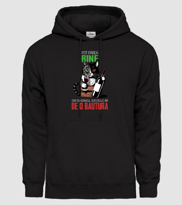 sunt bun pentru o băutură Negru model negru pe tricou