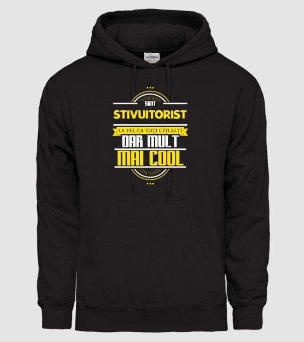 Sunt stivuitorist, la fel ca toți ceilalți, dar mult mai cool model negru pe tricou