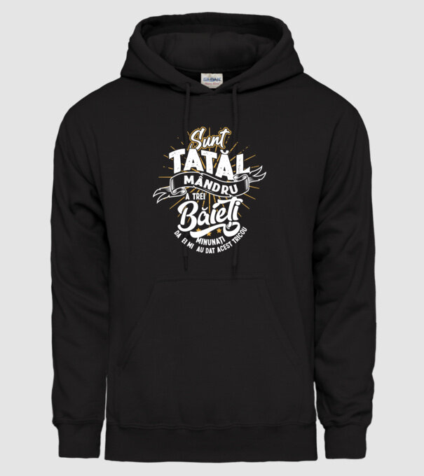 Sunt tatăl mândru a trei băieți minunați - da, ei mi-au dat acest tricou model negru pe tricou