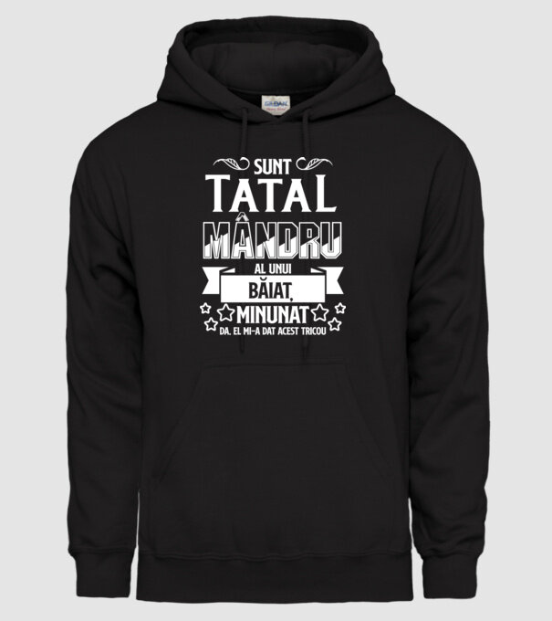 Sunt tatăl mândru al unui băiat minunat - da, el mi-a dat acest tricou model negru pe tricou