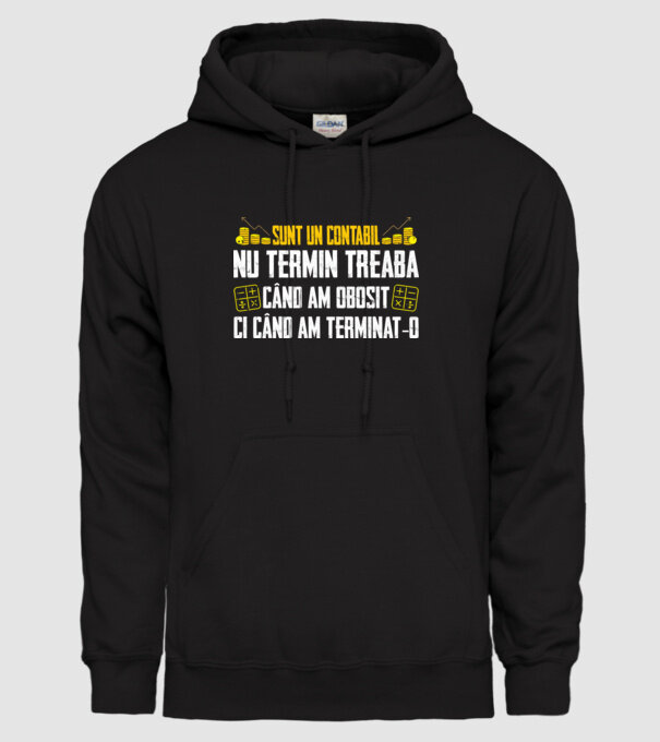 sunt un contabil, nu termin treaba când am obosit, ci când am terminat-o model negru pe tricou