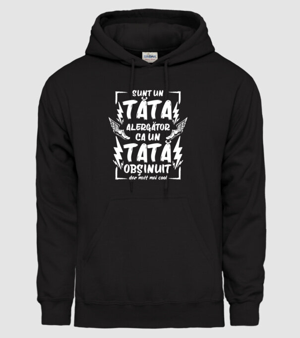sunt un tată alergător, ca un tată obișnuit, dar mult mai cool model negru pe tricou