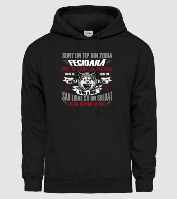 Sunt un tip din zodia Fecioară model negru pe tricou