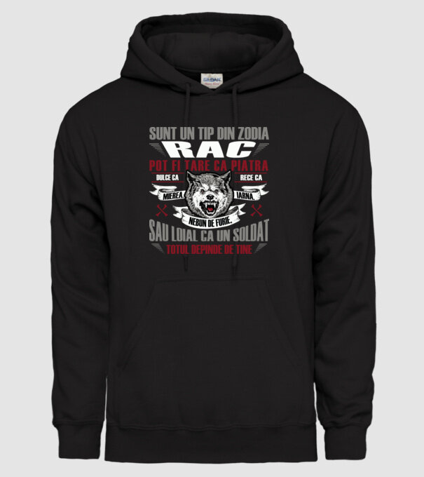 Sunt un tip din zodia Rac model negru pe tricou