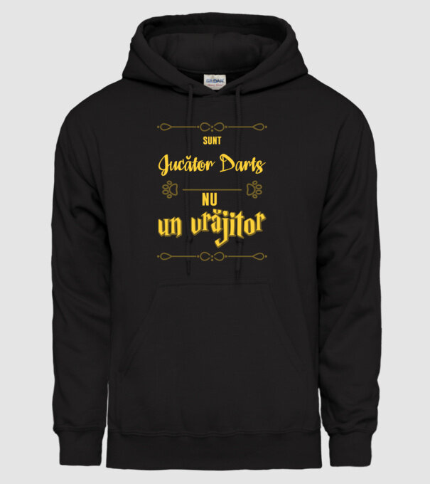 Sunt jucător darts, nu un vrăjitor model negru pe tricou