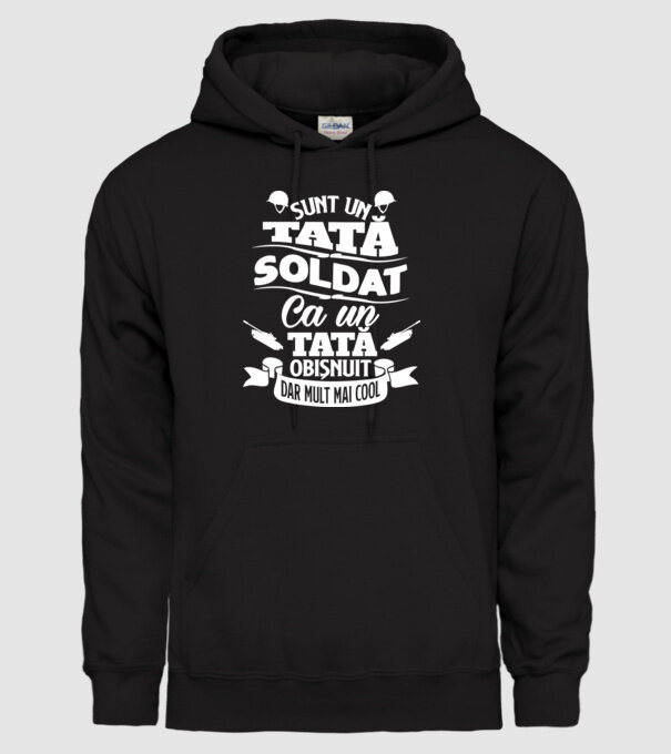 Sunt_un tată soldat model negru pe tricou