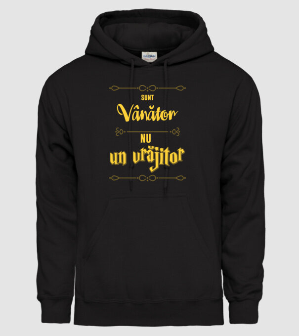 Sunt vânător, nu un magician model negru pe tricou