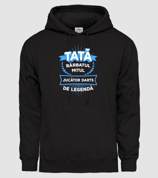 tată, bărbatul, mitul, jucător darts de legendă model negru pe tricou