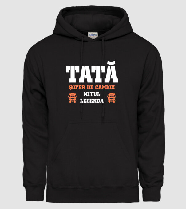 tată, șofer de camion, mitul, legenda model negru pe tricou