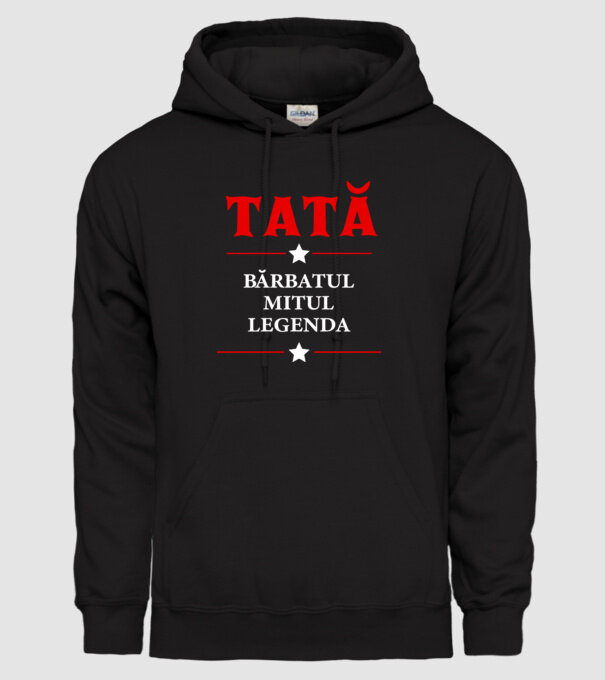 tată - bărbatul, mitul, legenda model negru pe tricou